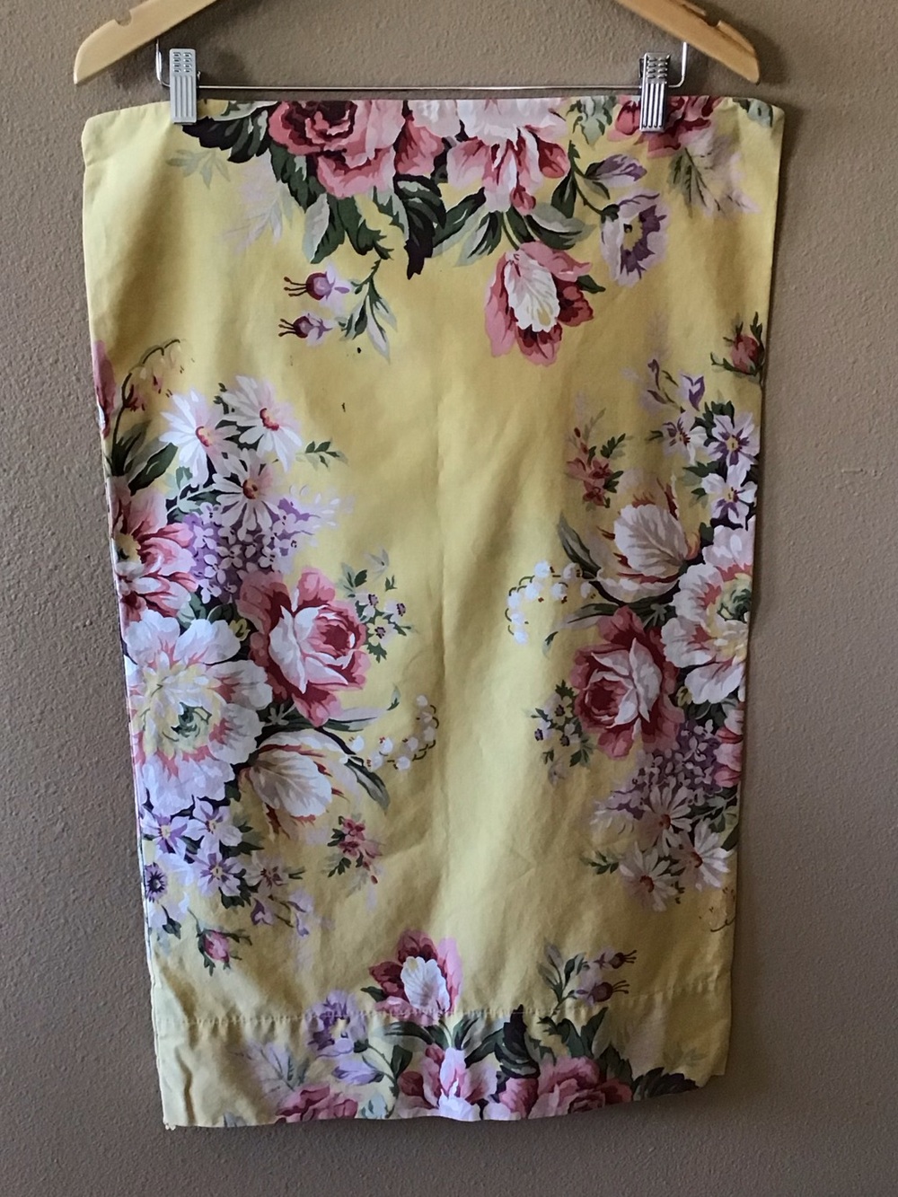 Vintage Ralph Lauren Sophie Brooke Yellow Floral Pillowcases